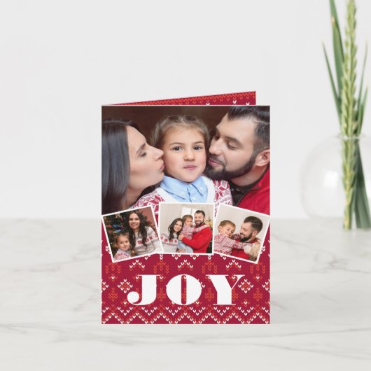 ノルディックフェリスルジョイフォトコラージュクリスマス シーズンカード (正面)