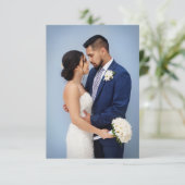 ノルディックフォークアートスカンジネイビー結婚ズ サンキューカード (スタンド正面)