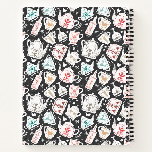 ノルディックフォークアートテーブルウェアパーソナライズされたレシピ ノートブック (裏面)