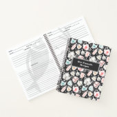 ノルディックフォークアートテーブルウェアパーソナライズされたレシピ ノートブック (内部)