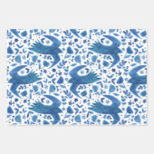 ノルディックフォークアートバード ラッピングペーパーシート (正面3)