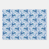 ノルディックフォークアートバード ラッピングペーパーシート (正面)