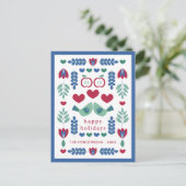 ノルディックフォークアートバード&離れハッピーズ シーズンポストカード (スタンド正面)