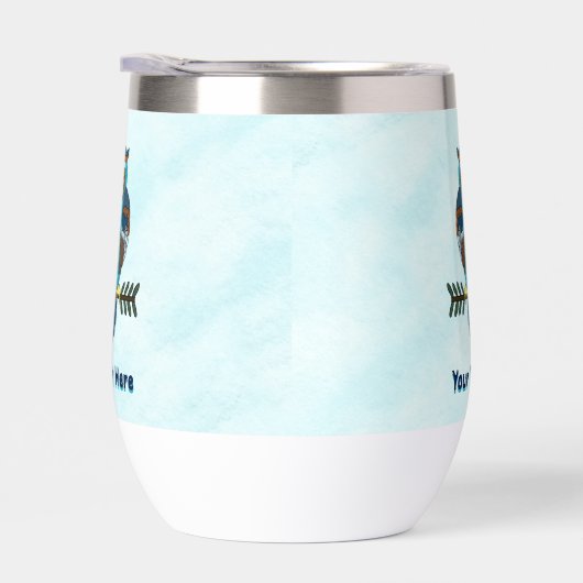 ノルディックフォークアートフクロウ (右面)