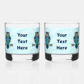 ノルディックフォークアートフクロウ ウイスキーグラス (裏面)