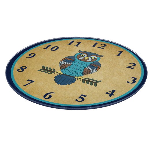 ノルディックフォークアートフクロウ カッティングボード (角)