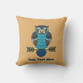 ノルディックフォークアートフクロウ クッション (正面)