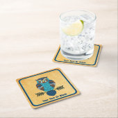 ノルディックフォークアートフクロウ スクエアペーパーコースター (インサイチュ)