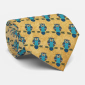 ノルディックフォークアートフクロウ ネクタイ (ロール)