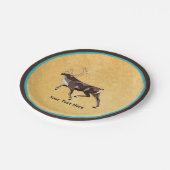 ノルディックフォークアートフクロウ ペーパープレート (アングル)