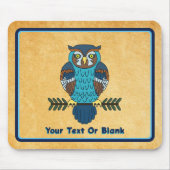 ノルディックフォークアートフクロウ マウスパッド (正面)