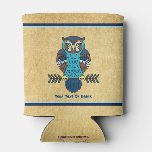 ノルディックフォークアートフクロウ 缶クーラー (裏面)