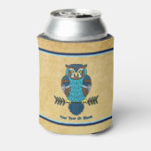 ノルディックフォークアートフクロウ 缶クーラー (缶裏面)