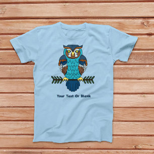 ノルディックフォークアートフクロウ Tシャツ