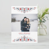 ノルディックフォークアート |クリスマスの休日の写真 シーズンカード (スタンド正面)