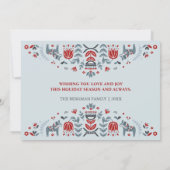 ノルディックフォークアート |クリスマスの数々の写真 シーズンカード (裏面)