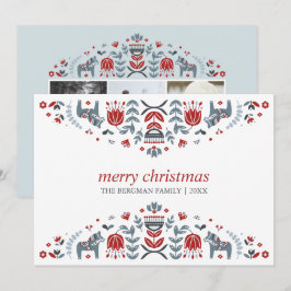 ノルディックフォークアート|クリスマス休暇3写真 シーズンカード