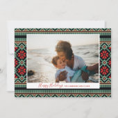 ノルディックフローラポインセチアHappy Holidays写真 シーズンカード (正面)