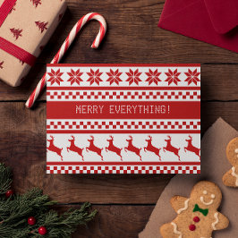 ノルディックプリントトナディアレッドメリーオールホリデー シーズンカード