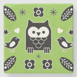 ノルディックホースフォークアートギフト ストーンコースター