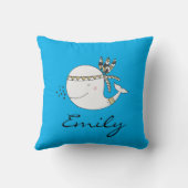 ノルディックボホーパーソナライズされたクジラ クッション (裏面)