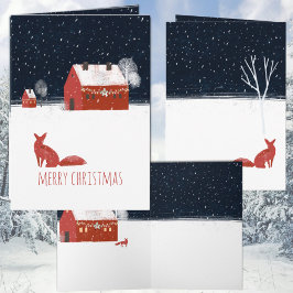ノルディックメリークリスマスナイトレッドバーン&レッドキツネ シーズンカード