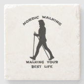 ノルディック歩く-歩く最高のユーライフ ストーンコースター (正面)