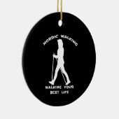 ノルディック歩く-歩く最高のユーライフ セラミックオーナメント (右)