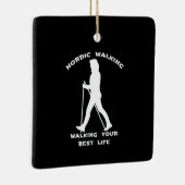 ノルディック歩く-歩く最高のユーライフ セラミックオーナメント (右)