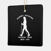 ノルディック歩く-歩く最高のユーライフ セラミックオーナメント (左)