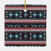 ノルディック雪の結晶クリスマスオーナメント 名入れ対応 セラミックオーナメント (裏面)