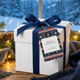 ノルディック雪の結晶 クリスマスギフトタグ ギフトタグ