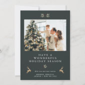 ノルディック2フォトクリスマスカードボホスカンジホリデー シーズンカード (裏面)