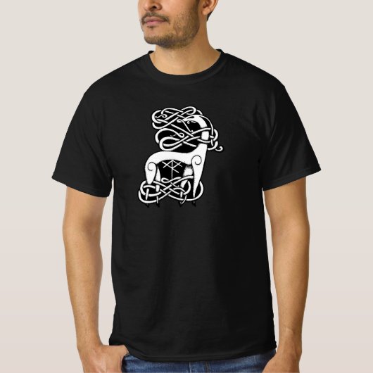ノルディック/ケルトの鹿 Tシャツ (正面)