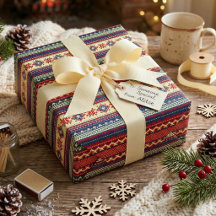 ノルディック フェアアイル クリスマス ギフト包装紙