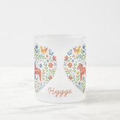 ノルディック フォークアート ダーラホース ハートパターン マグ (中央)