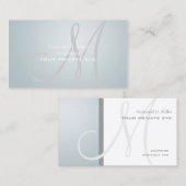 ノルディック ブルー アイス モノグラム 名刺 (正面/裏面)