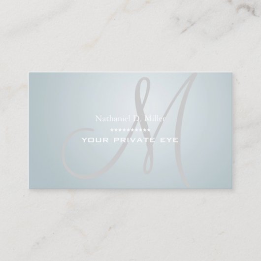 ノルディック ブルー アイス モノグラム 名刺 (正面)
