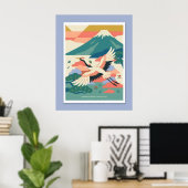 ノルディック&日本風イラスト –JAPAN ポスター (ホームオフィス)