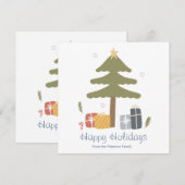 ノルディッパーソナライズされたクスクリスマスホリデーフラットカード (正面/裏面)