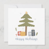 ノルディッパーソナライズされたクスクリスマスホリデーフラットカード (裏面)