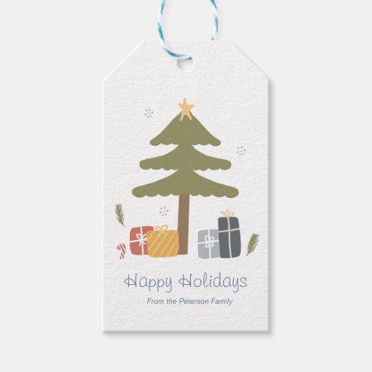 ノルディッパーソナライズされたクスクリスマスホリデーフラットカード ギフトタグ (正面)