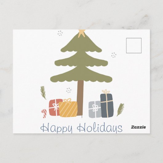 ノルディッパーソナライズされたクスクリスマスホリデーフラットカード ポストカード (裏面)