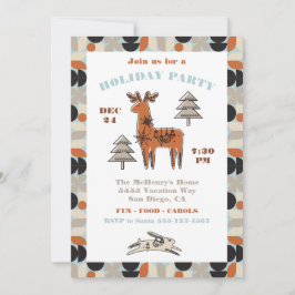 ノルディッモダンドレーナーホリデーパーティー招待状 招待状