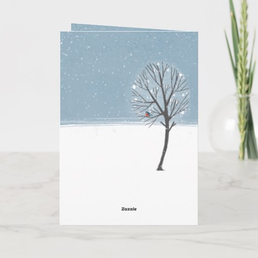 ノルディッ素朴クウエスタンブルーバードウィンター シーズンカード (裏面)