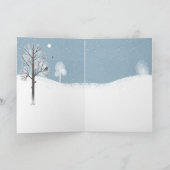 ノルディッ素朴クウエスタンブルーバードウィンター シーズンカード (内部)