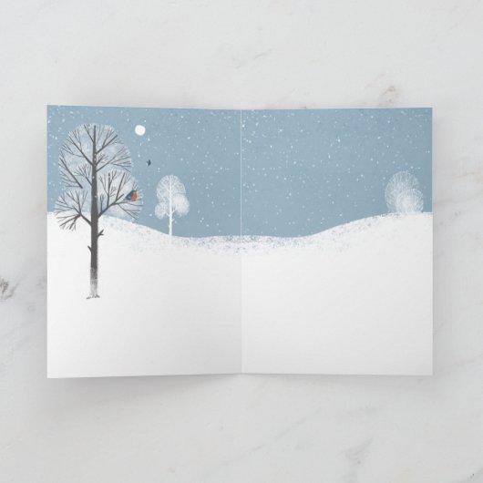 ノルディッ素朴クウエスタンブルーバードウィンター シーズンカード (内部)