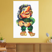 ノルトロールおもしろいウォーターイラストレーションアートワーク キャンバスプリント (インサイチュ (リビング))