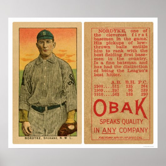 ノルドイケスポケーン野球1911 ポスター (正面)