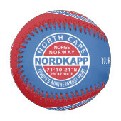 ノルドカップノルウェーカスタム文字野球 野球ボール (正面左)